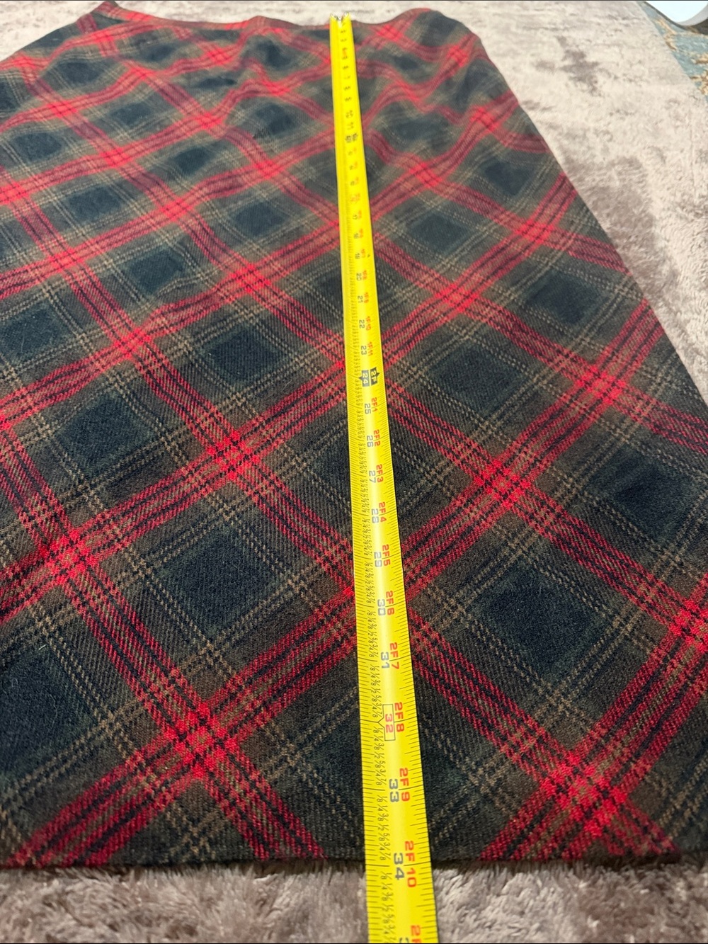 💃🏻 Sag Harbor Maxi Skirt — Red & Black Plaid — Sz 16 / C - Picture 10 of 11